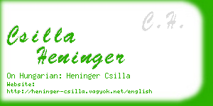 csilla heninger business card